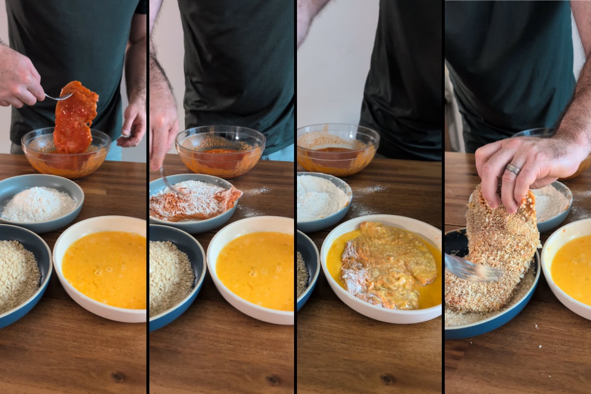 bread the crispy gochujang chicken