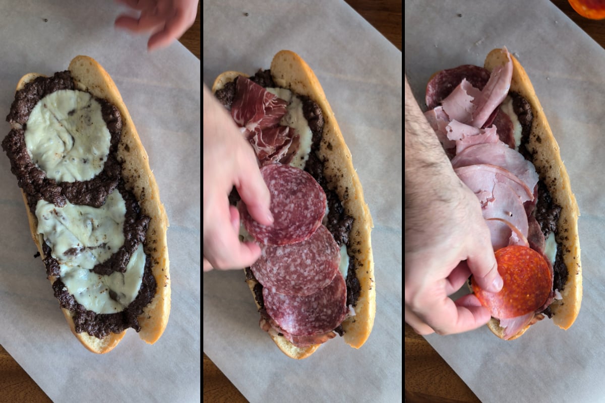 Italian sub burger