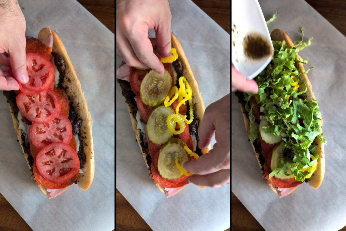 Italian sub burger