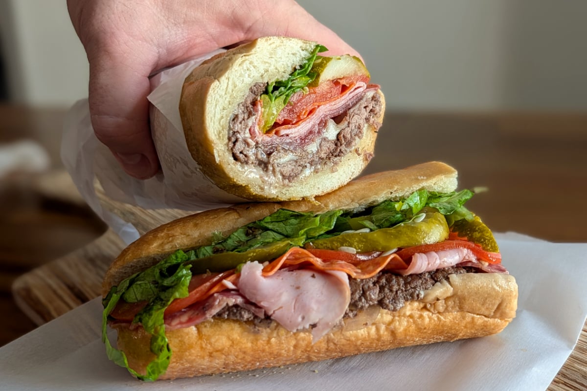 Italian sub burger