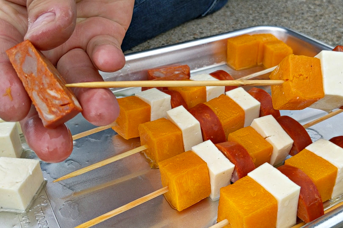 building the skewers